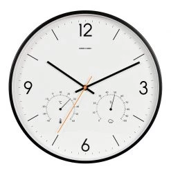 Staunton And Henry Wall Decor Nordic Clock With Temperature And Humidity