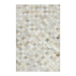 Staunton And Henry Cream And Fawn Patchwork Cowhide Rug Rugs
