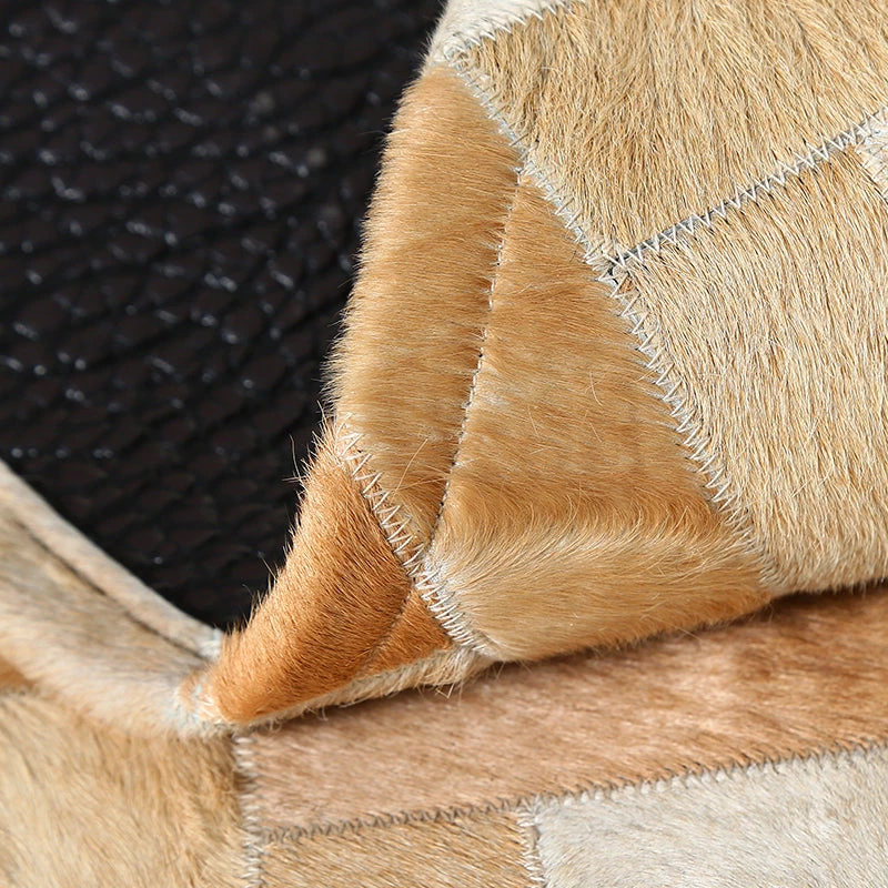 Staunton And Henry Rugs Cream And Fawn Chevron Patchwork Hide Rug 5 Staunton And Henry Rugs Cream And Fawn Chevron Patchwork Hide Rug