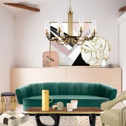 Staunton And Henry Elegant Modern Gold Chandelier Lighting
