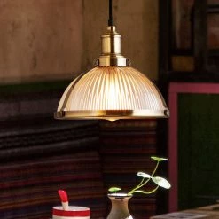 Staunton And Henry Lighting Retro Industrial Glass Pendant Light