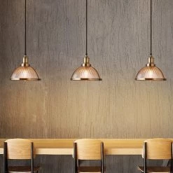 Staunton And Henry Lighting Retro Industrial Glass Pendant Light