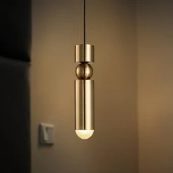 Staunton And Henry Retro Modern Brass Pendant Light