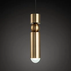 Staunton And Henry Retro Modern Brass Pendant Light