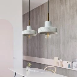 Staunton And Henry White Marble Pendant Light