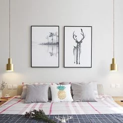 Staunton And Henry Lighting Retro Modern Matt Brass Pendant Light