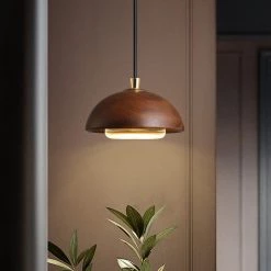 Staunton And Henry Dark Wood Pendant Light