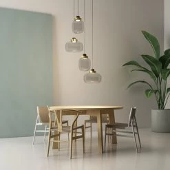 Staunton And Henry Lighting Mars Retro Modern Glass Pendant Light