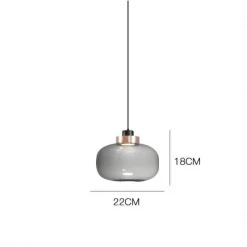 Staunton And Henry Lighting Mars Retro Modern Glass Pendant Light