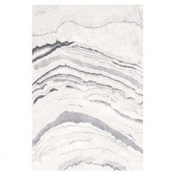 Staunton And Henry White Marble Pattern Rug