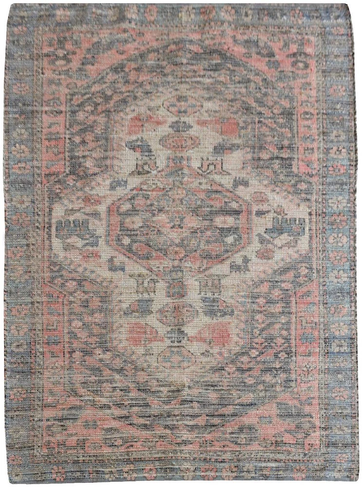 Staunton And Henry Ilder Distressed Tribal Rug 2 Staunton And Henry Ilder Distressed Tribal Rug