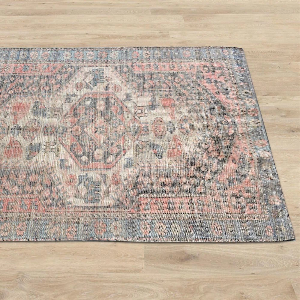 Staunton And Henry Ilder Distressed Tribal Rug 4 Staunton And Henry Ilder Distressed Tribal Rug