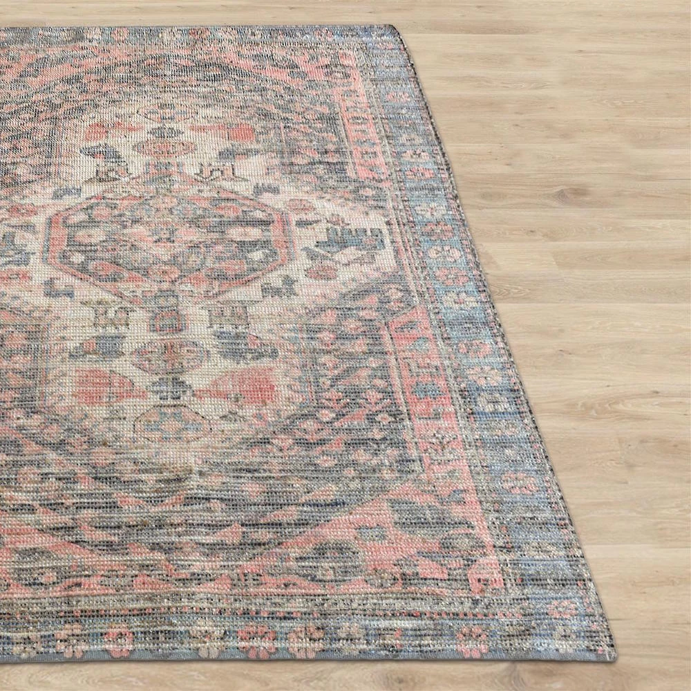 Staunton And Henry Ilder Distressed Tribal Rug 5 Staunton And Henry Ilder Distressed Tribal Rug