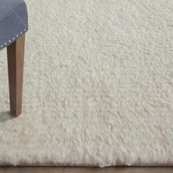 Staunton And Henry Olski Shaggy Off White Wool Rug Rugs