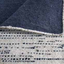 Staunton And Henry Rugs Aroica White And Blue Wool Rug