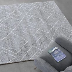 Staunton And Henry Winslet Modern Grey And White Area Rug Rugs