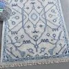 Staunton And Henry Rugs Aziz Blue And White Wool Rug
