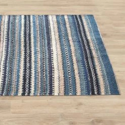Staunton And Henry Jonas Blue Hemp Area Rug