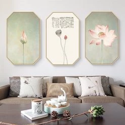 Staunton And Henry Pink Oriental Wall Art With Floating Frame Wall Decor