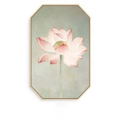 Staunton And Henry Pink Oriental Wall Art With Floating Frame Wall Decor