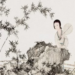 Staunton And Henry Wall Decor Fan Shaped Oriental Wall Art With Wood Frame