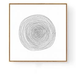 Staunton And Henry Abstract Black And White Wall Art With Wood Frame