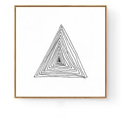 Staunton And Henry Abstract Black And White Wall Art With Wood Frame