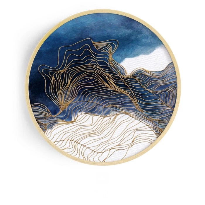 Staunton And Henry Wall Decor Modern Round Oriental Wall Art With Wood Frame 6 Staunton And Henry Wall Decor Modern Round Oriental Wall Art With Wood Frame