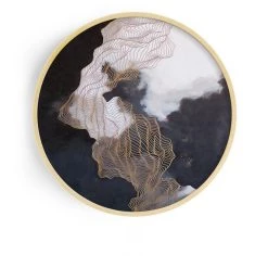 Staunton And Henry Wall Decor Modern Round Oriental Wall Art With Wood Frame 20 Staunton And Henry Wall Decor Modern Round Oriental Wall Art With Wood Frame