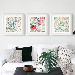 Staunton And Henry Wall Decor Botanicals Wall Art White Frame