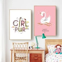 Staunton And Henry Cute Girls Room Wall Art With Frame
