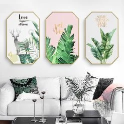 Staunton And Henry Inspirational Tropical Wall Art With Frame Wall Decor