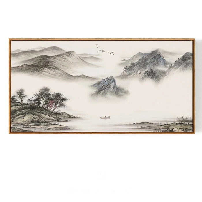 Staunton And Henry Misty Mountains Oriental Wall Art With Frame Wall Decor 2 Staunton And Henry Misty Mountains Oriental Wall Art With Frame Wall Decor