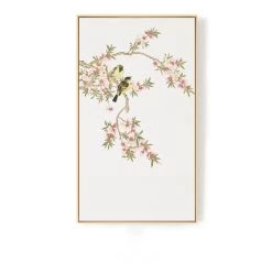 Staunton And Henry Wall Decor Oriental Birds Wall Art With Frame