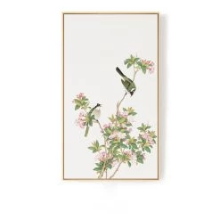 Staunton And Henry Wall Decor Oriental Birds Wall Art With Frame