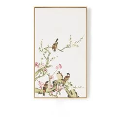 Staunton And Henry Wall Decor Oriental Birds Wall Art With Frame