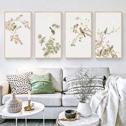 Staunton And Henry Wall Decor Oriental Birds Wall Art With Frame