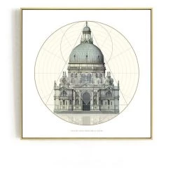Staunton And Henry Classic Architecture Wall Art With Frame Wall Decor