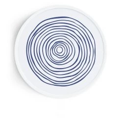 Staunton And Henry Round Blue And White Art Prints With Frame