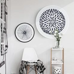 Staunton And Henry Round Blue And White Art Prints With Frame