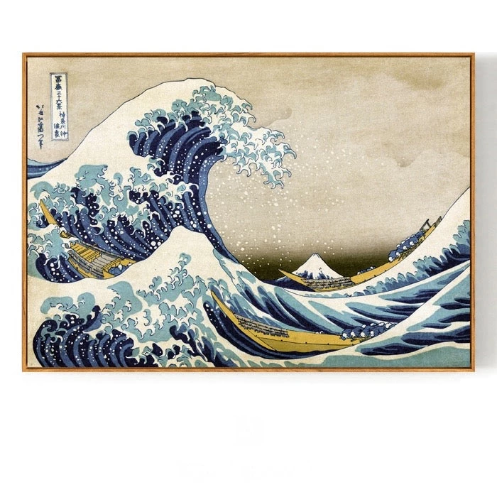 Staunton And Henry Japanese Wave Wall Art With Frame 10 Staunton And Henry Japanese Wave Wall Art With Frame