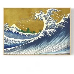 Staunton And Henry Japanese Wave Wall Art With Frame 23 Staunton And Henry Japanese Wave Wall Art With Frame