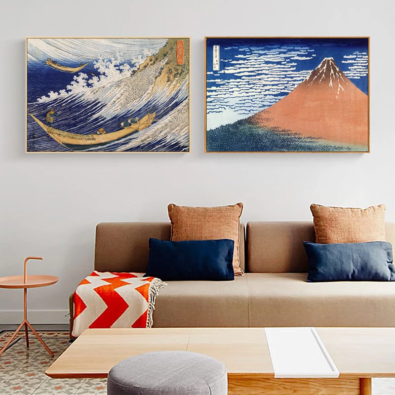 Staunton And Henry Japanese Wave Wall Art With Frame 2 Staunton And Henry Japanese Wave Wall Art With Frame