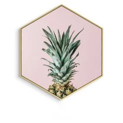 Staunton And Henry Home Accessories Hexagon Green Leaf Wall Art With Frame