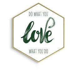 Staunton And Henry Home Accessories Hexagon Green Leaf Wall Art With Frame