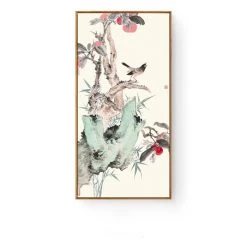 Staunton And Henry Pastel Oriental Wall Art With Frame Wall Decor