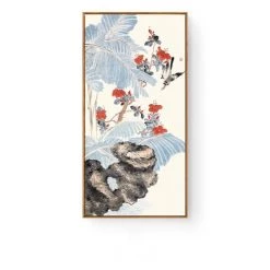 Staunton And Henry Pastel Oriental Wall Art With Frame Wall Decor