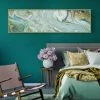 Staunton And Henry Gold And Turquoise Abstract Wall Art With Frame