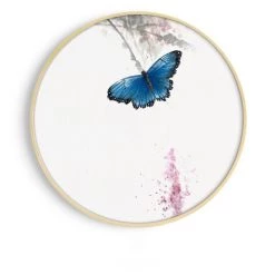 Staunton And Henry Round Pink Oriental Wall Art With Frame