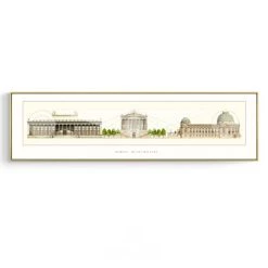 Staunton And Henry Architecture Drawing Wall Art With Frame Wall Decor